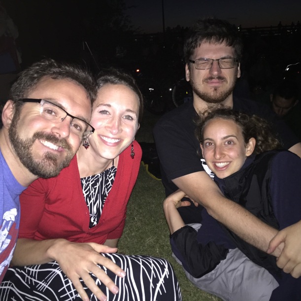 Fireworks in Mountain View. Leo purposely closed his eyes for all photos, so this one is on him!