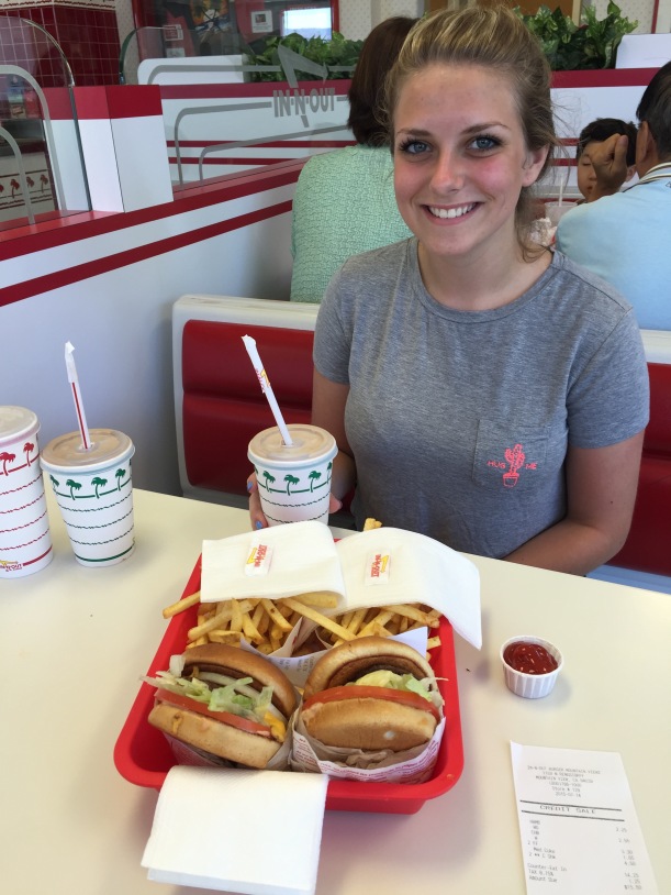 Plus a trip to In-and-Out Burger.