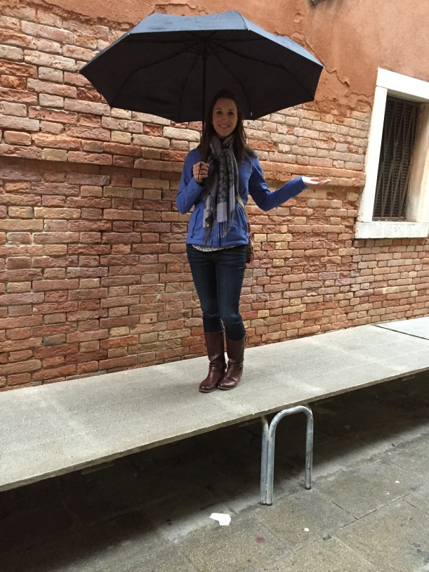 Verona sets out elevated walkways to manage the rain.